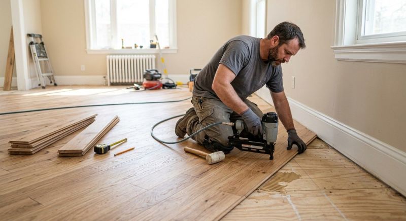 Pine Floor Installation in Austin, TX